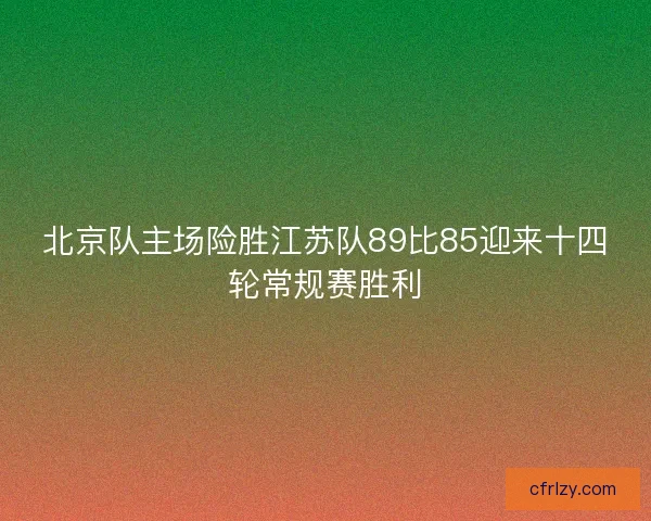 北京队主场险胜江苏队89比85迎来十四轮常规赛胜利